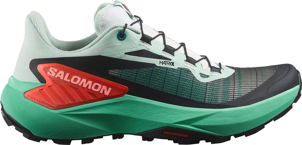 Salomon Genesis W Trailskor Bay/Electric Green/Cherry Tomato, UK 5