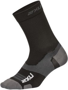 2XU Vectr Ultralight Crew Socks-BLACK-S