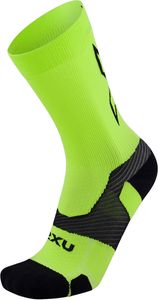 2XU Vectr Light Crew Socks-GREENYELLOW-M
