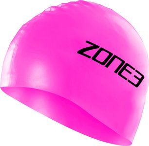 Zone3 Silicone Swim Cap-PINK-OZ