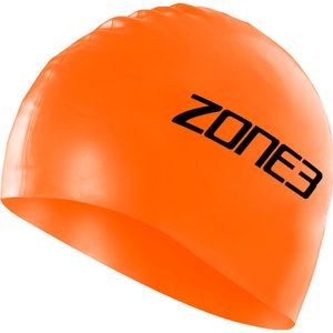 Zone3 Silicone Swim Cap-ORANGE-OZ