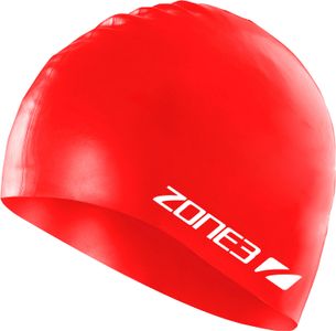 Zone3 Silicone Swim Cap U-RED-ONE SIZE